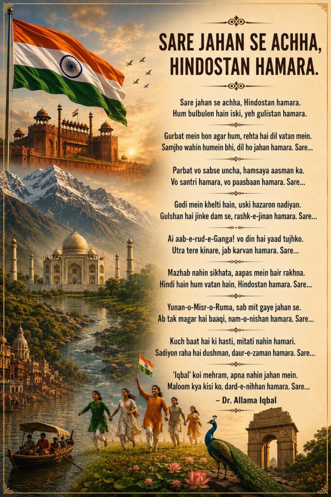 Sari Jahan Se Achha in English Romanized by Dr. Alla Iqbal